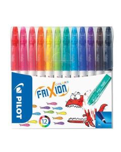Fixy "Frixion Colors", sada,12 barev, 0,39-0,7 mm, vymazatelný, PILOT