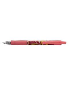 Gelové pero "G-2 Flow", modrá, 0,32 mm, stiskací mechanismus, růžové tělo, PILOT BL-G27-FLP-L