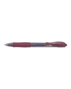 Gelové pero "G-2", bordó, 0,32 mm, stiskací mechanismus, PILOT