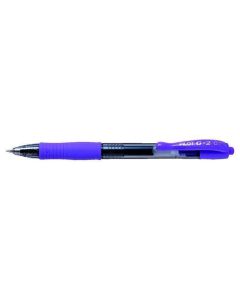Gelové pero "G-2",fialová, 0,32 mm, stiskací mechanismus, PILOT