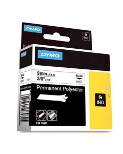 Dymo originální páska do tiskárny štítků, Dymo, 18482, černý tisk/bílý podklad, 5.5m, 9mm, RHINO permanentní polyesterová D1