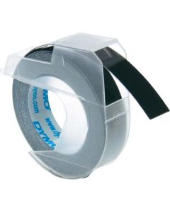 Dymo originální páska do tiskárny štítků, Dymo, S0898130, černý podklad, 3m, 9mm, baleno po 10 ks, cena za 1 ks, 3D