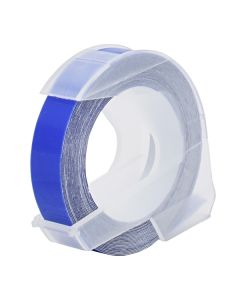 Dymo originální páska do tiskárny štítků, Dymo, S0898140, bílý tisk/modrý podklad, 3m, 9mm, baleno po 10 ks, cena za 1 ks, 3D