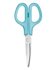 Nůžky "Fitcut Curve", světle modrá, univerzální, 17,5 cm, pro leváky, PLUS 35055