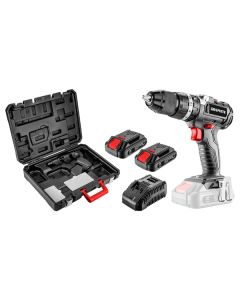 Příklepový vrtací šroubovák, aku, 58G020-SET2, vrtací šroubovák/2x baterie/nabíječka/kufřík, 18V, 5ti dílná, Graphite