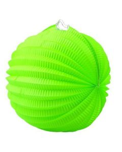 Papírový lampion, zelená, kulatý, 22 cm, 1018014007-14