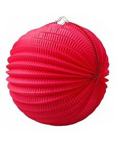 Papírový lampion, červená, kulatý, 22 cm, 1018014007-15