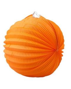 Papírový lampion, oranžová, kulatý, 22 cm, 1018014007-17