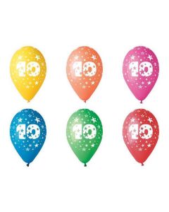 Balónek, s číslem 10, 26 cm