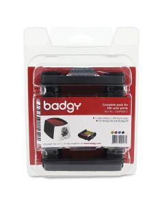 Badgy originální páska do tiskárny karet, CBGP0001C, barevná, Badgy + 100ks karet pro potisk,typ