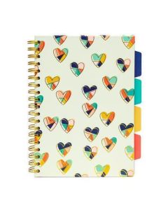Spirálový sešit "Floral Love Project Book", mix vzorů, B5, linkovaný, 100 listů, PUKKA PAD 9033-CD