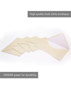 Obálky "White", bílá, C6, pogumovaný povrch, PUKKA PAD 9067-ENV