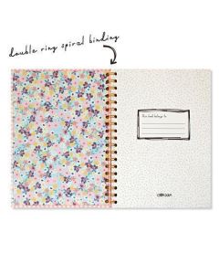 Spirálový sešit "Carpe Diem", růžový kostkovaný, B5, linkovaný, 80 listů, FSC, PUKKA PAD 9377-CD