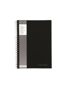 Blok "Black Range", A4, černá, linkovaný, 80 listů, spirálová vazba, PUKKA PAD