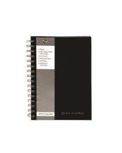 Blok "Black Range", A5, černá, linkovaný, 80 listů, spirálová vazba, PUKKA PAD