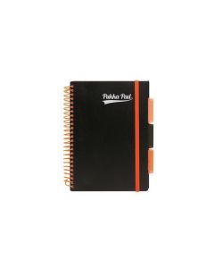 Blok "Neon černý notepad", A5, mix barev, linkovaný, 100 listů, spirálová vazba, PUKKA PAD