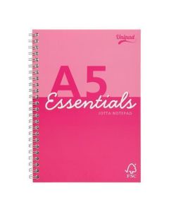 Spirálový sešit "Unipad Essentials Jotta", mix vzorů, A5, linkovaný, 80 listů, PUKKA PAD ESS-JOTA5AS