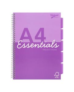 Spirálový sešit "Unipad Essentials Project Book", mix vzorů, A4, linkovaný, 100 listů, PUKKA PAD ESS