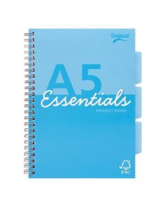 Spirálový sešit "Unipad Essentials Project Book", mix vzorů, A5, linkovaný, 100 listů, PUKKA PAD ESS