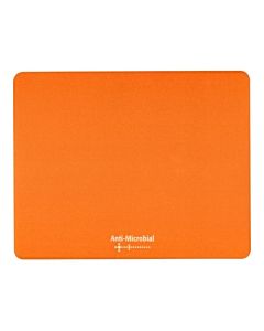 Podložka pod myš, Polyprolylen, oranžová, 24x19cm, 0.4mm, Logo, antimikrobiální
