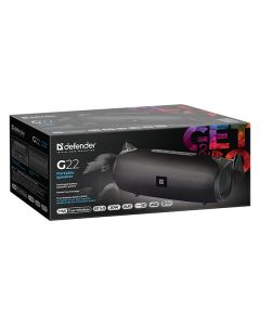 Defender reproduktor G22, Li-Ion, 2.0, 20W, černý, regulace hlasitosti, BT 5.0, TWS, boční pasivní zářiče, 40Hz~20kHz