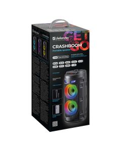 Defender reproduktor CRASHBOOM, Li-Ion, 2.0, 16W, černý, s mikrofonem