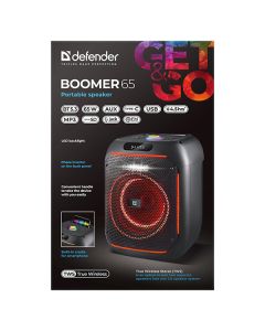 Defender reproduktor BOOMER 65, 65W, černý, TWS, AUX/Bluetooth
