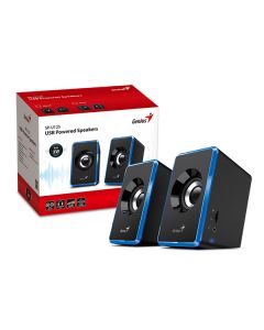 Genius reproduktory SP-U125, 2.0, 3W, modré, regulace hlasitosti, 3,5 mm jack (USB), 150Hz-20kHz