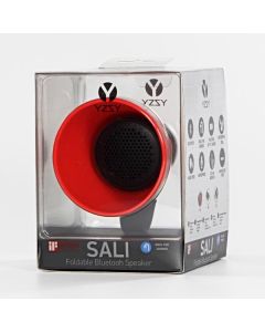 YZSY Bluetooth reproduktor SALI, 1.0, 3W, červený, regulace hlasitosti, skládací, voděodolný, DOPRODEJ