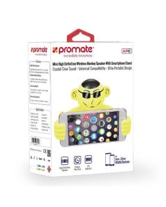 Promate Bluetooth reproduktor Ape, Li-Ion, 1.0, 3W, bílý, ,pro děti, držák telefonu, DOPRODEJ