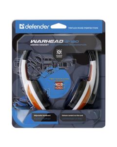 Defender Warhead G-120 herní sluchátka s mikrofonem, drátová, bílo-červená, 2x 3.5 mm jack