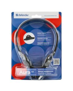 Defender Aura 101 sluchátka, drátová, černá, otevřená, 3.5 mm jack