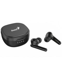 Genius HS-M910BT mikrofon, bezdrátová, černá, 2.0, s nabíjecí krabičkou, sportovní typ USB-C