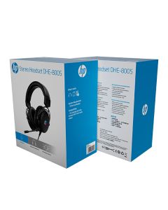 HP DHE-8005N sluchátka s mikrofonem, drátová, černá, 2.0, podsvícená, 3.5 mm jack + USB