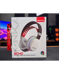 Marvo MONKA ECHO sluchátka s mikrofonem, bílá, podsvícená, Tri-mode