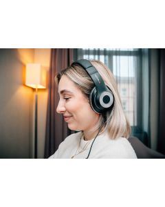 Verbatim TruSound sluchátka s mikrofonem, drátová, černá, plug and play typ USB-C