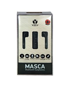 YZSY MASCA sluchátka s mikrofonem, bezdrátová, černá, bluetooth, DOPRODEJ