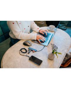 USB-C víceportový rozbočovač Essentials 6-port, 32156, šedý, délka kabelu 18cm, Verbatim, USB-C PD, USB-A 3.2 Gen 1, USB-A 2.0, SD
