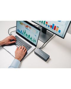 Dokovací stanice Verbatim, USB-C Pro, 15-port, 2x HDMI, RJ45, microSD, USB-A 3.1, USB-C 3.1, šedá