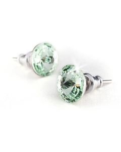 Náušnice SWAROVSKI® Crystals, zelené jablko, 8 mm, ART CRYSTELA