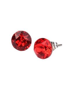 Náušnice, se světle siamovým SWAROVSKI krystalem, 8 mm, ART CRYSTELLA 1800XKE005U