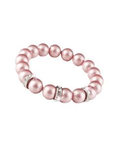 Náramek s krystaly SWAROVSKI®, růžová, M, ART CRYSTELLA
