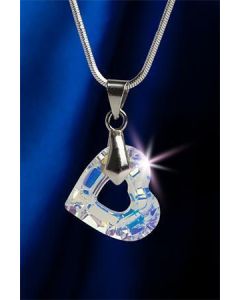 Náhrdelník s krystaly SWAROVSKI®, tvar srdce, 17 mm, ART CRYSTELLA