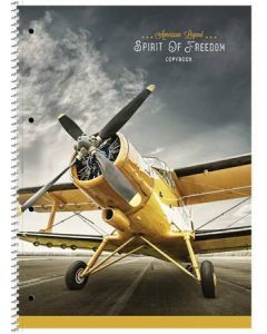 Spirálový sešit "Spirit of Freedom", mix motivů, A4+, linkovaný, 80 listů, SHKOLYARYK A4-080-6710L