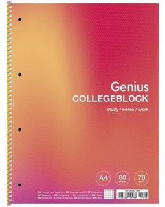 Spirálový sešit "Genius", mix motivů, čtverečkovaný, A4+, 80 listů, SHKOLYARYK A4-080-6715K