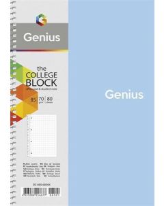 Spirálový sešit "Genius", mix motivů, čtverečkovaný, B5, 80 listů, SHKOLYARYK B5-080-6800K