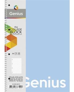 Spirálový sešit "Genius Pastel", mix motivů, čtverečkovaný, A4, 80 listů, PP desky, SHKOLYARYK A4-08