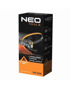 LED čelovka, 1x1200 mAh, hliník, černá, funkce zoom, 3 druhy svícení