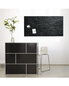 Magnetická skleněná tabule "Artverum®", břidlice, 91 x 46 x 1,5 cm, SIGEL GL149
