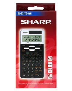 Kalkulačka vědecká "EL-531", bílo-černá, 273 funkcí, SHARP EL531TGWH